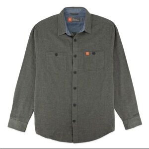 Coleman Men’s Midweight Button down Flannel Shirt Size XL in Grey Heather